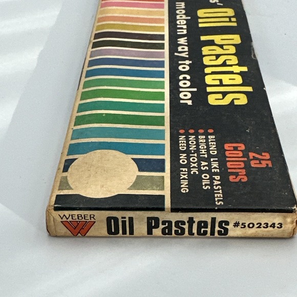 VINTAGE F.‎ WEBER CO ARTISTS' 25 COLOR OIL PASTELS #502343 MADE IN Taiwan - Picture 4 of 9